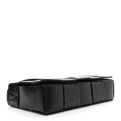 Bottega Veneta Paper Calfskin Maxi Intreccio Cassette Crossbody Bag Black 4 of 9