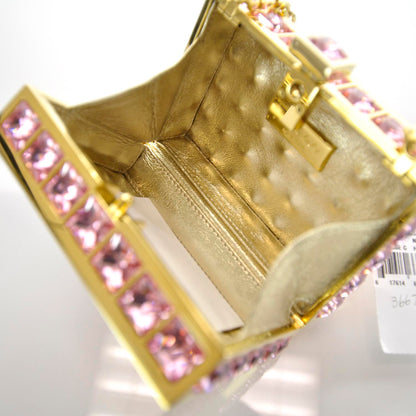 Judith Leiber Austrian Crystal Princess Minaudiere Pink 7 of 7