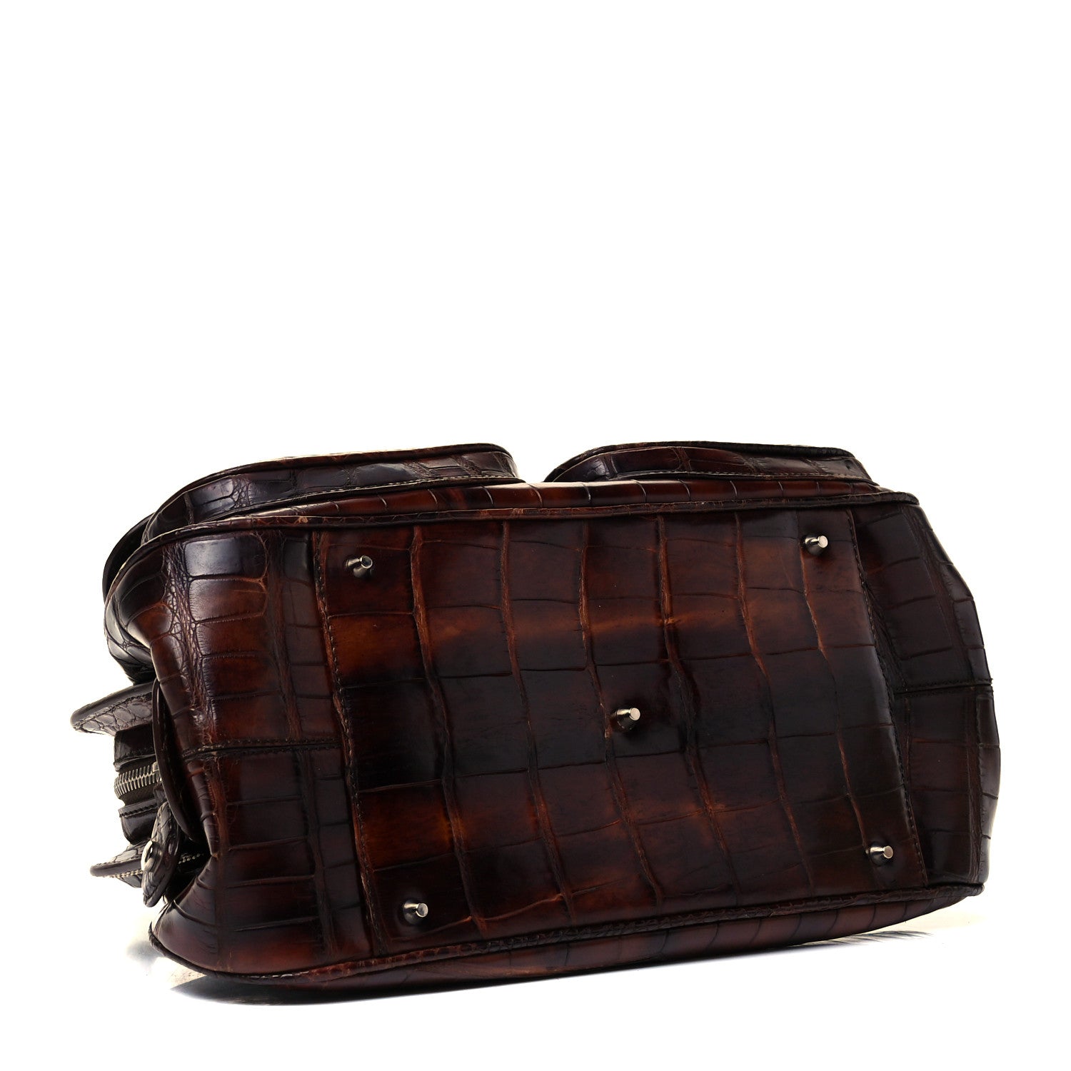 Christian Dior Crocodile My Dior Satchel Brown 3 of 8