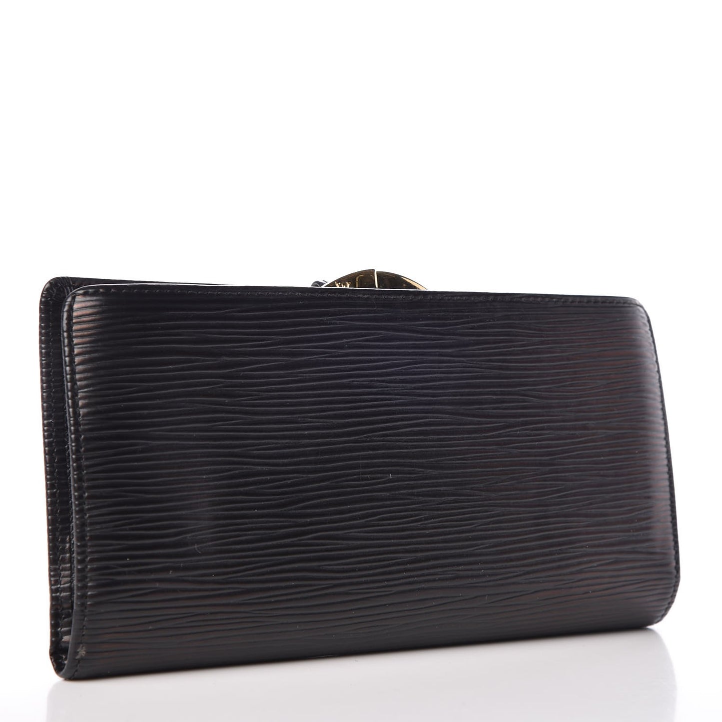 Epi Viennois Continental French Purse Wallet Black
