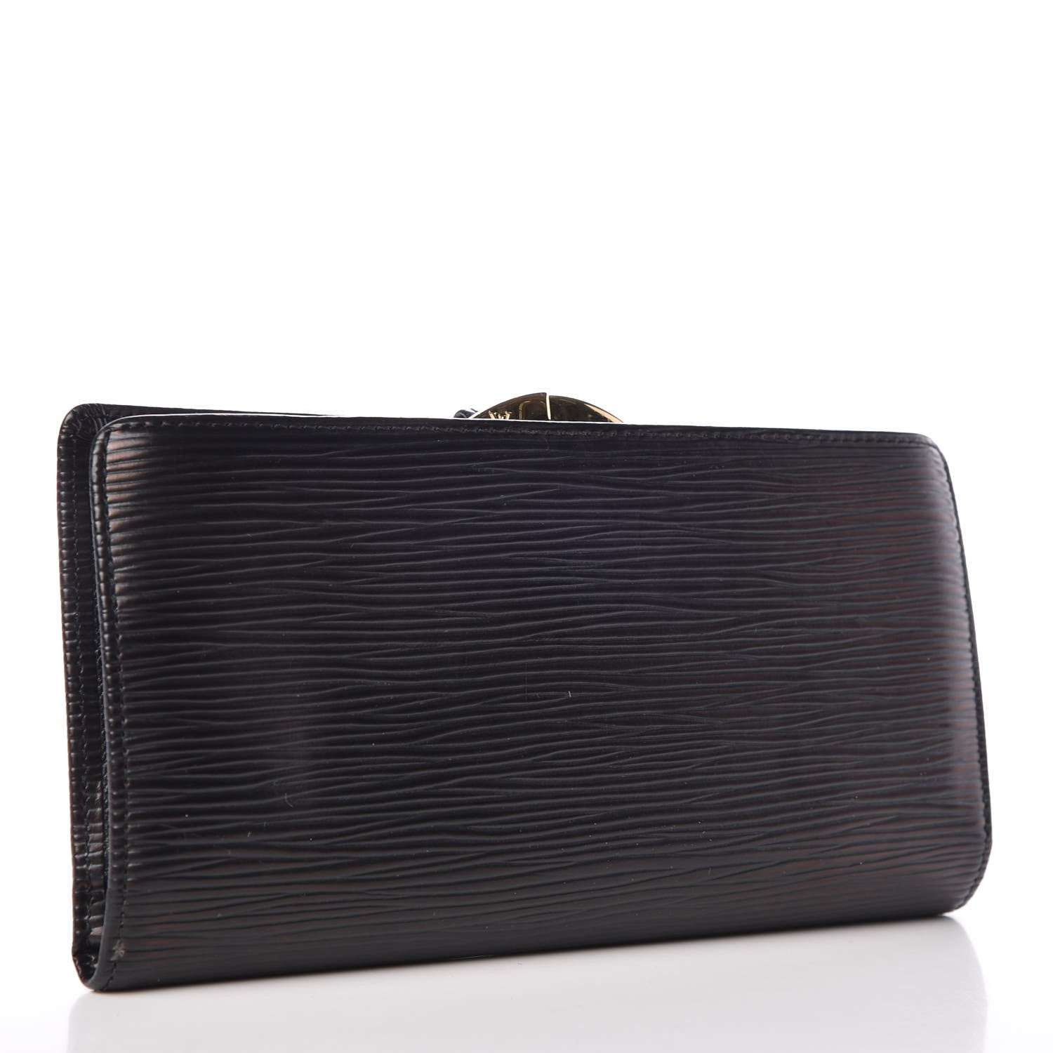 Louis Vuitton Epi Viennois Continental French Purse Wallet Black 3 of 7
