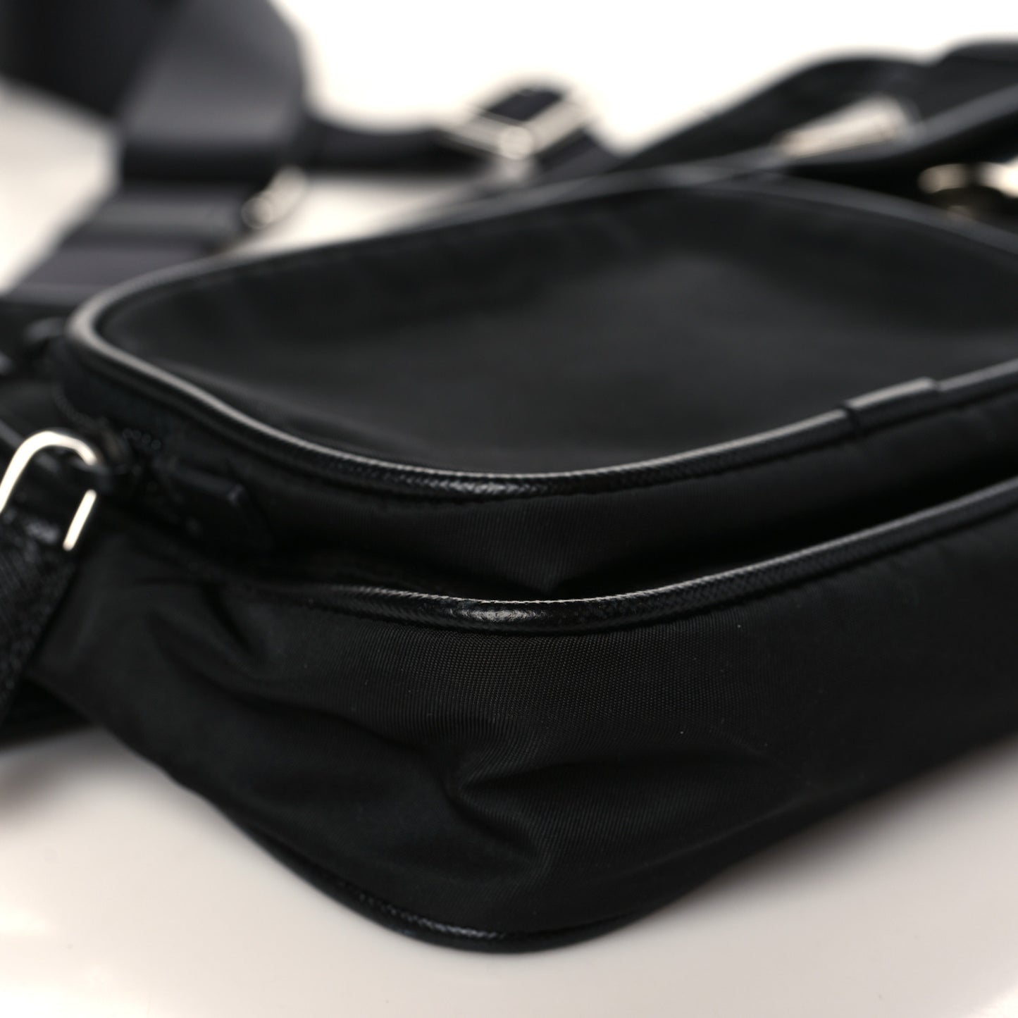 Tessuto Nylon Multi Pocket Belt Bag Black