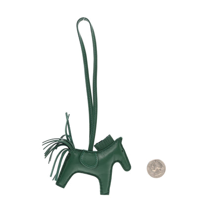 Hermes Milo Lambskin Grigri Rodeo Horse Bag Charm PM Vert Moyen 2 of 5
