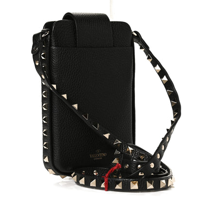 Valentino Garavani Grained Calfskin Rockstud Crossbody Phone Case Black 3 of 10