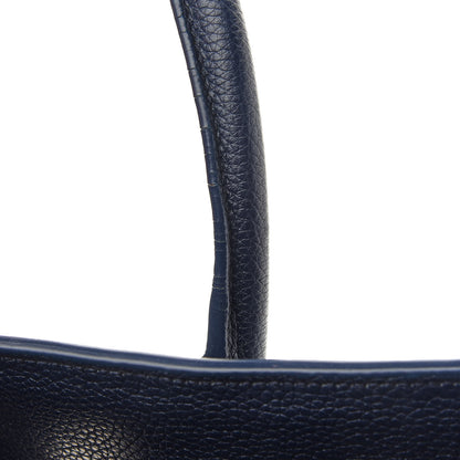 Saint Laurent Grained Calfskin Small Supple Sac De Jour Navy 12 of 14