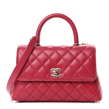 Chanel Caviar Quilted Mini Coco Handle Flap Dark Pink 1 of 11
