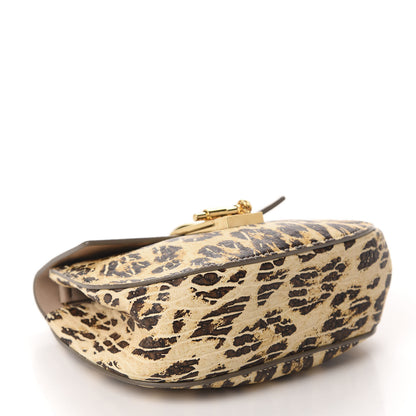 Chloe Calfskin Leopard Print Mini Drew Shoulder Bag 4 of 9