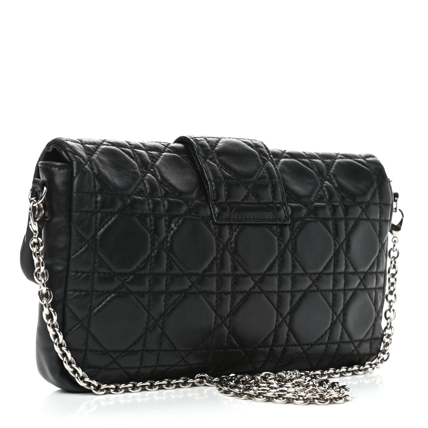 Christian Dior Lambskin Cannage New Lock Pouch Black 3 of 11
