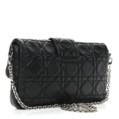 Christian Dior Lambskin Cannage New Lock Pouch Black 3 of 11