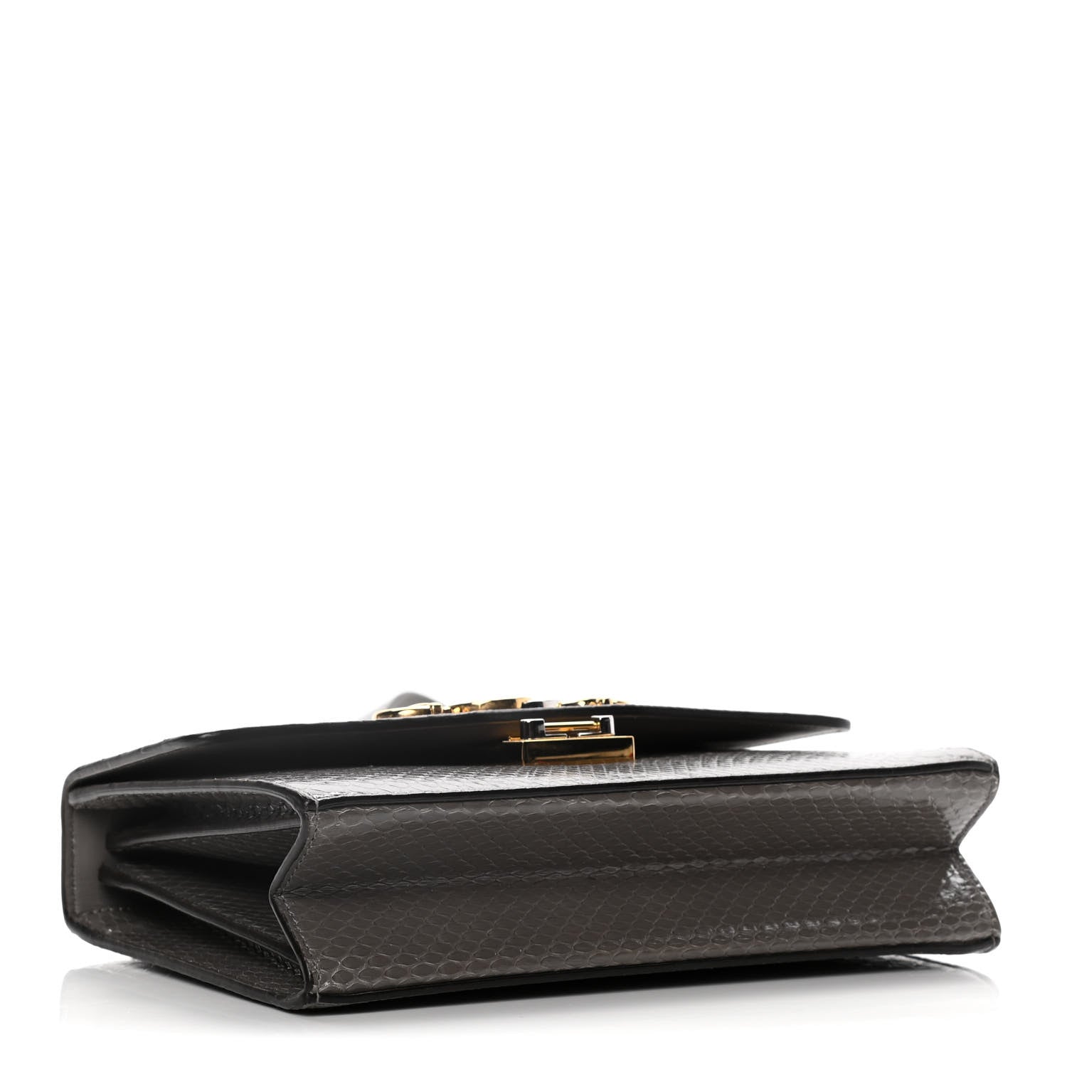 Gucci Calfskin Snake Embossed Small Zumi Shoulder Bag Dusty Grey 4 of 12