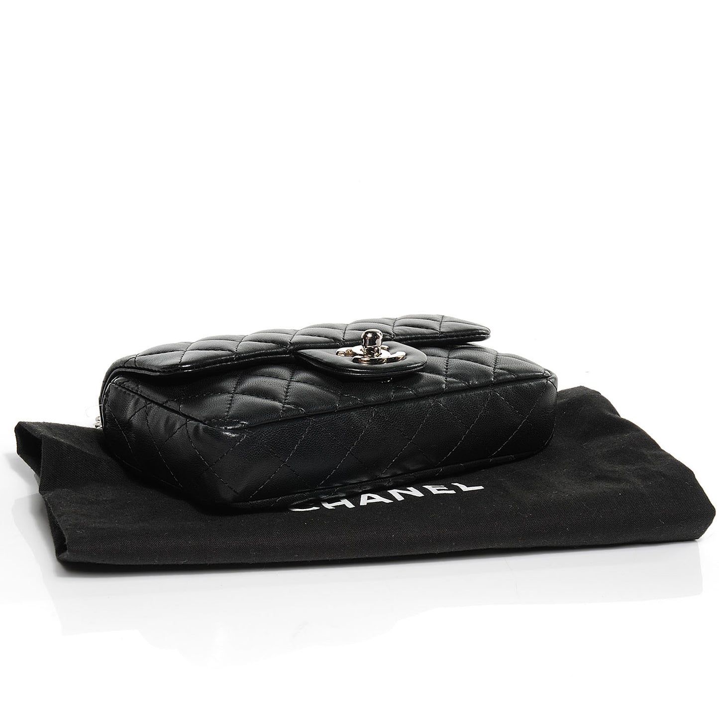 Lambskin Quilted Mini Flap Black