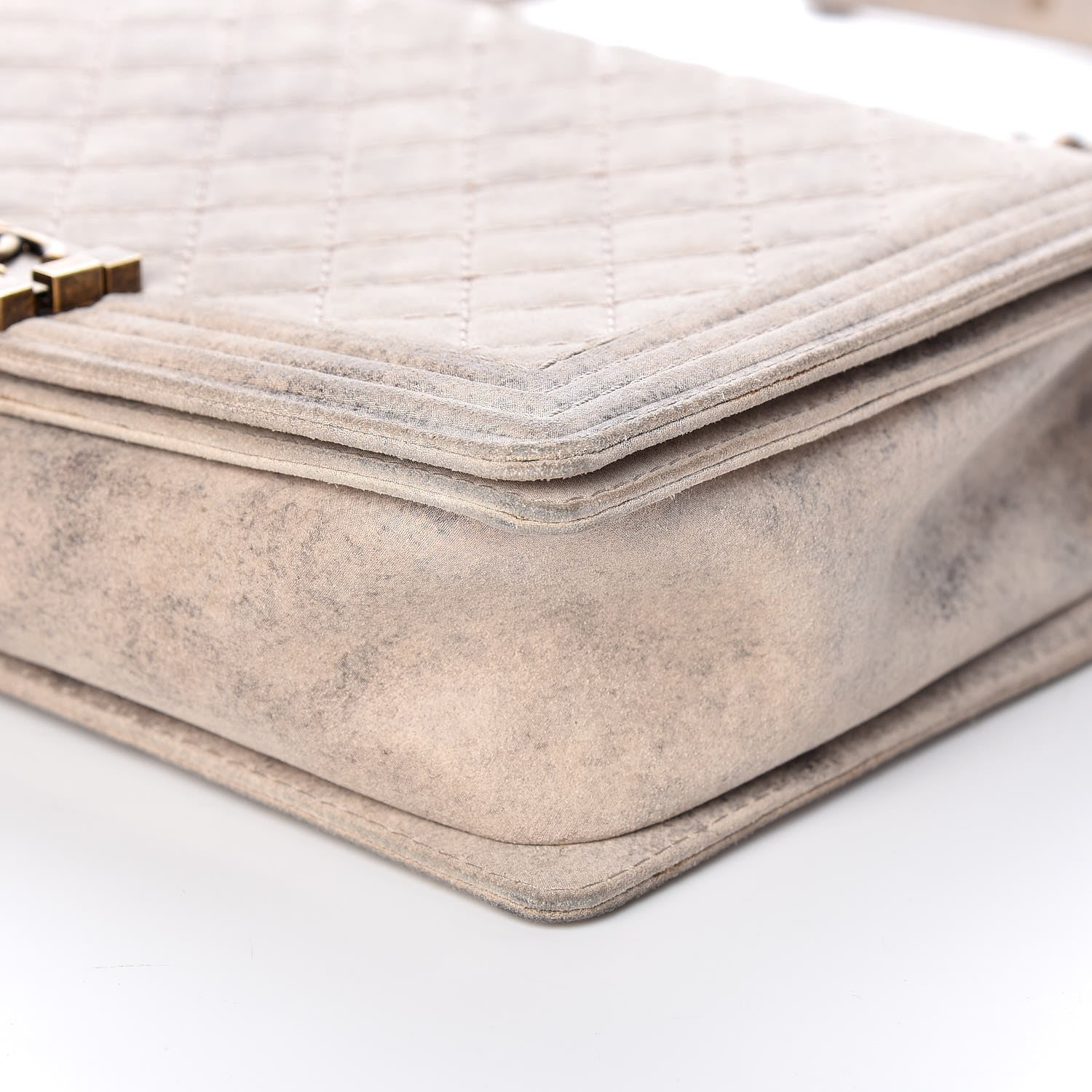 Chanel Iridescent Calfskin Quilted Large Boy Flap Beige 9 of 18