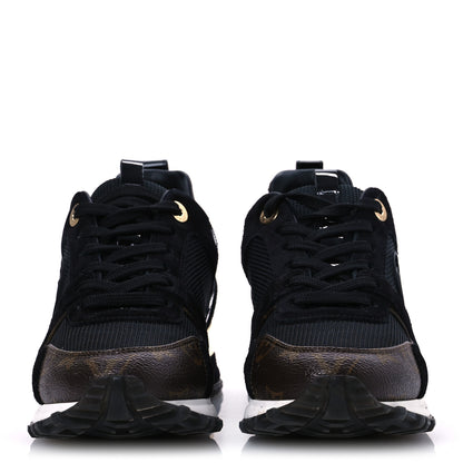 Louis Vuitton Suede Monogram Run Away Sneakers 36 Black 3 of 13