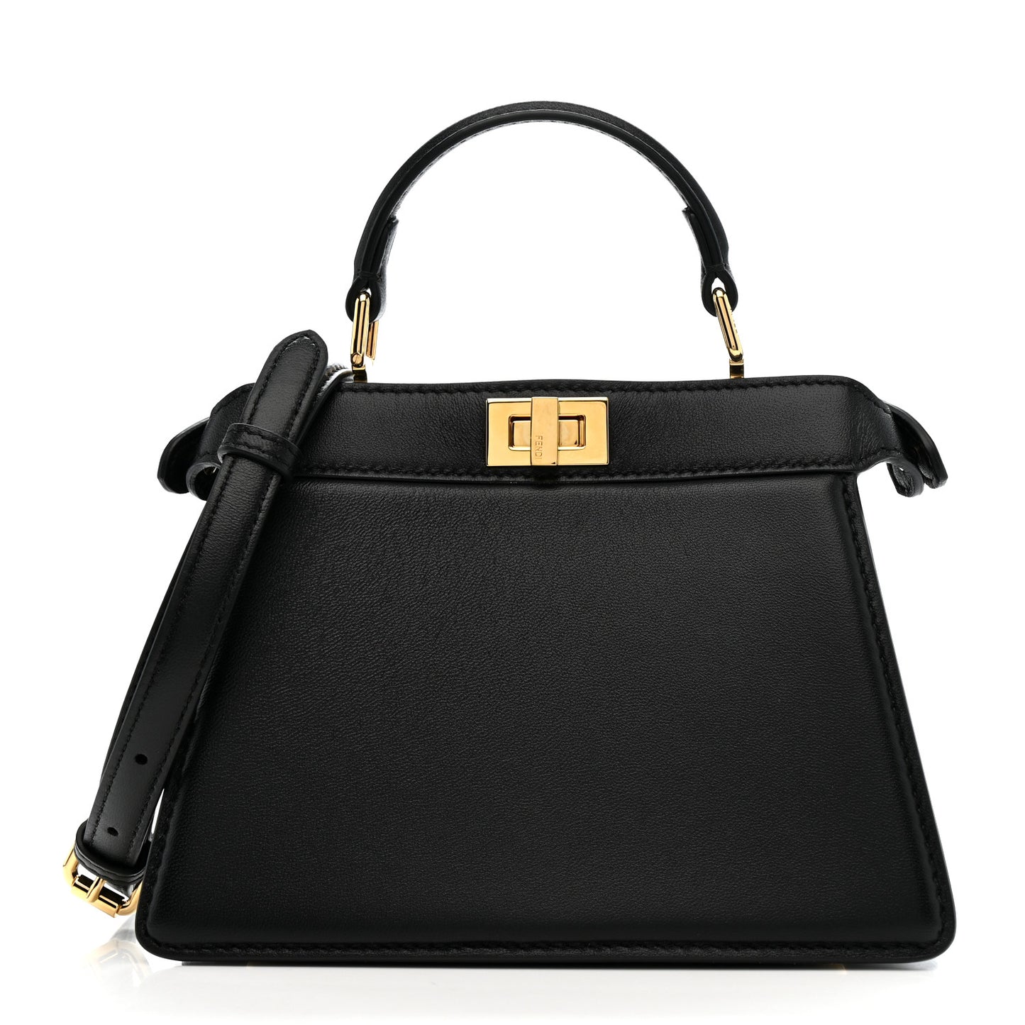 Shiny Nappa Petite Peekaboo I SEE U Satchel Black