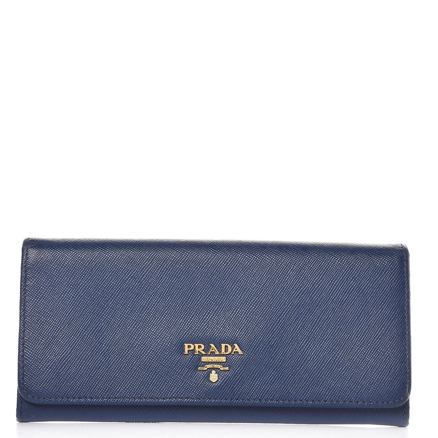 Saffiano Metal Continental Flap Wallet Bleuette