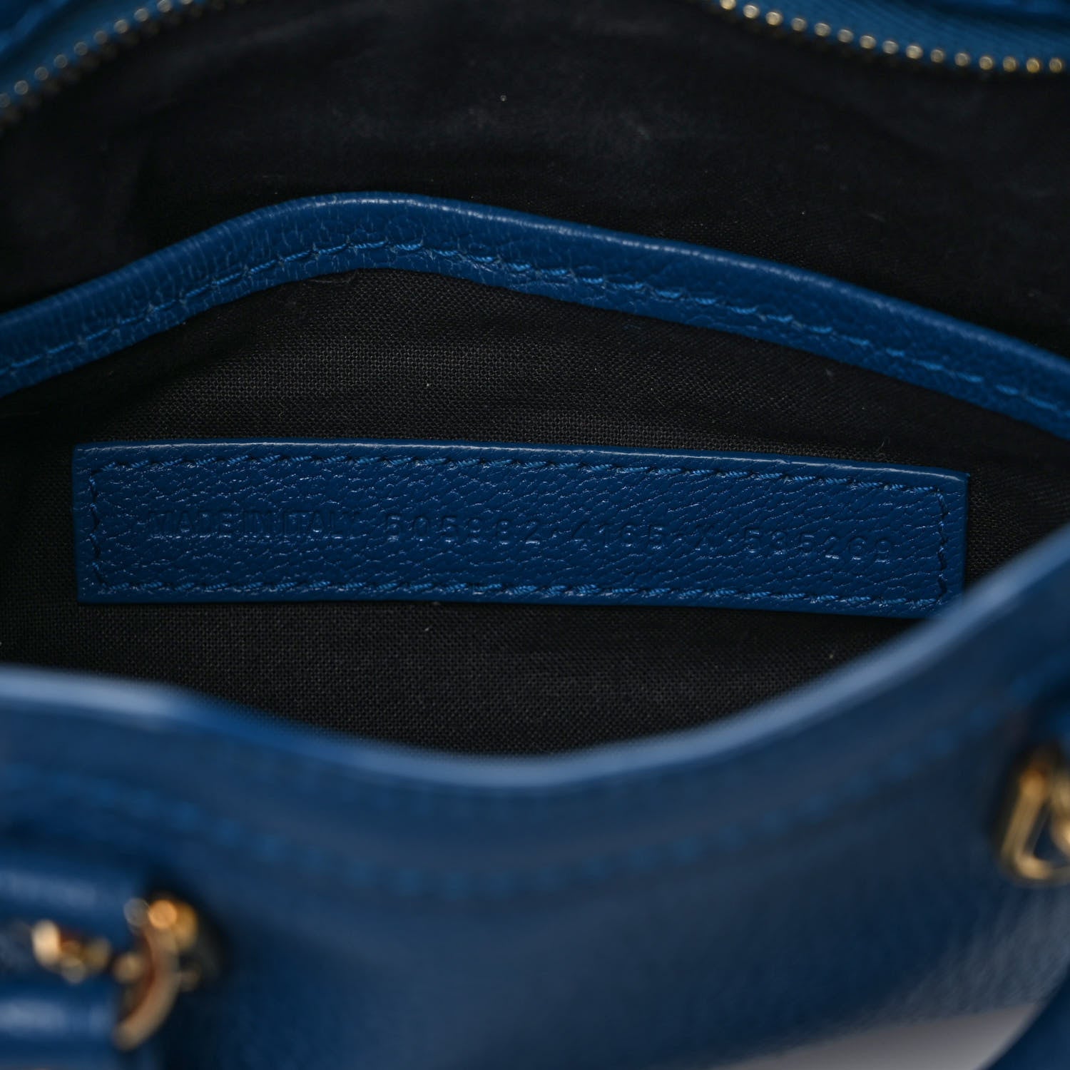 Balenciaga Shiny Goatsking Gold Metallic Edge Hardware Nano City Bleu Abysse 8 of 10