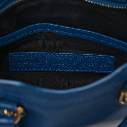 Balenciaga Shiny Goatsking Gold Metallic Edge Hardware Nano City Bleu Abysse 8 of 10