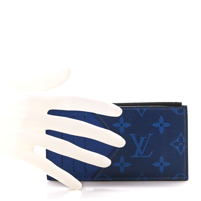 Louis Vuitton Monogram Taiga Coin Card Holder Cobalt 2 of 9