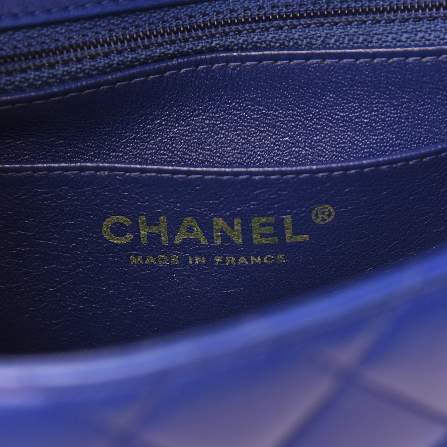 Lambskin Quilted Mini Square Flap Blue