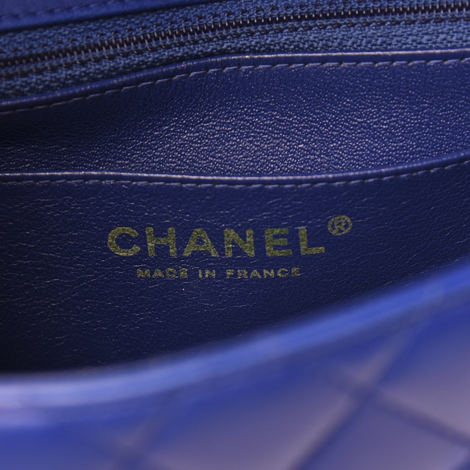 Chanel Lambskin Quilted Mini Square Flap Blue 5 of 13
