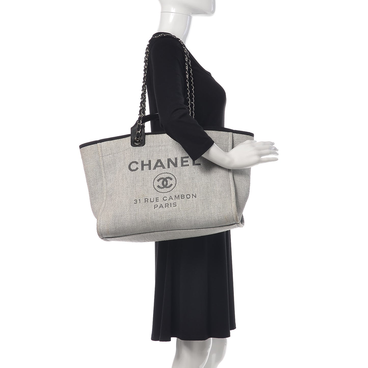 Canvas Deauville Large Tote Grey