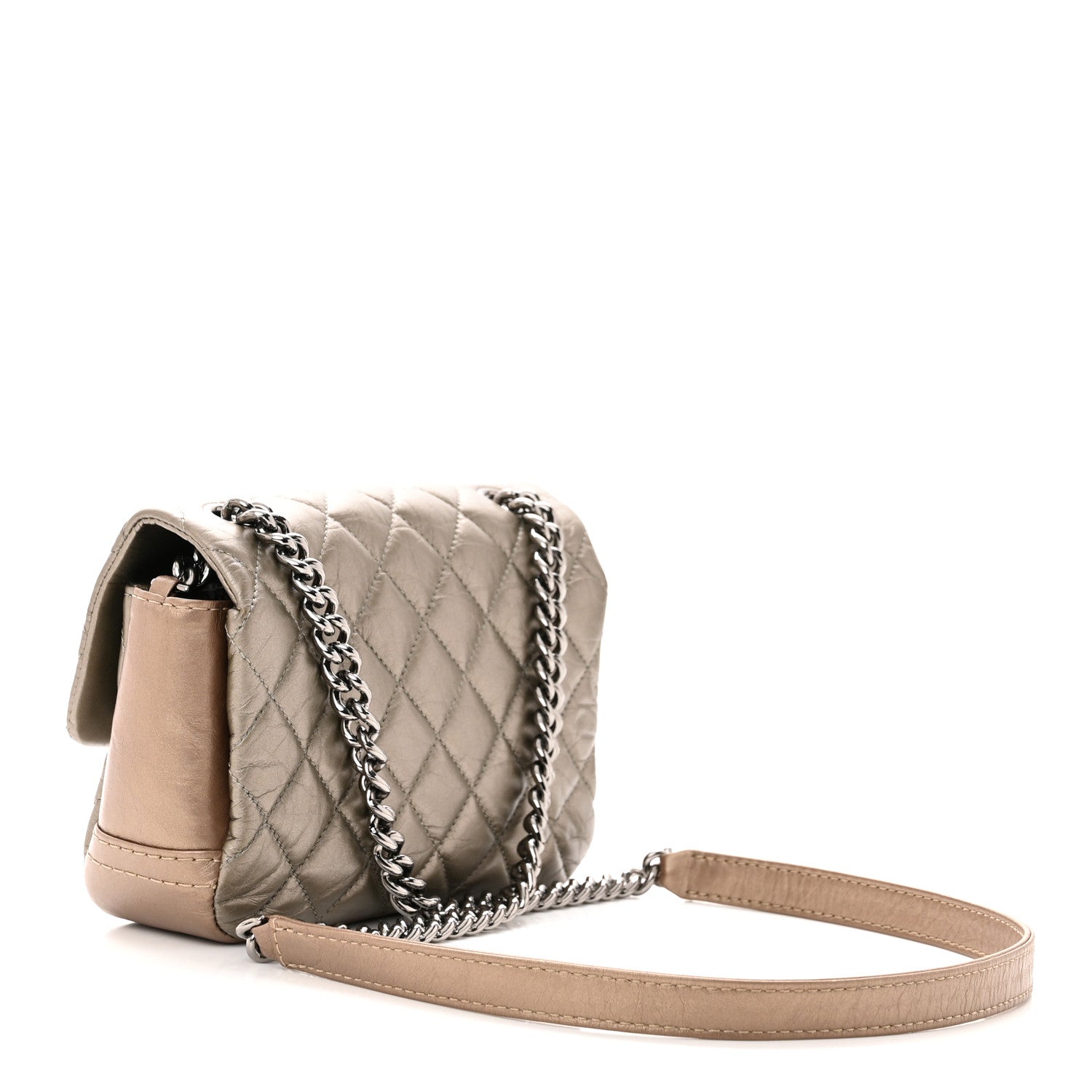 Chanel Metallic Calfskin Quilted Mineral Nights Mini Flap Bronze 3 of 12