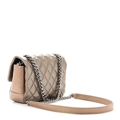 Chanel Metallic Calfskin Quilted Mineral Nights Mini Flap Bronze 3 of 12