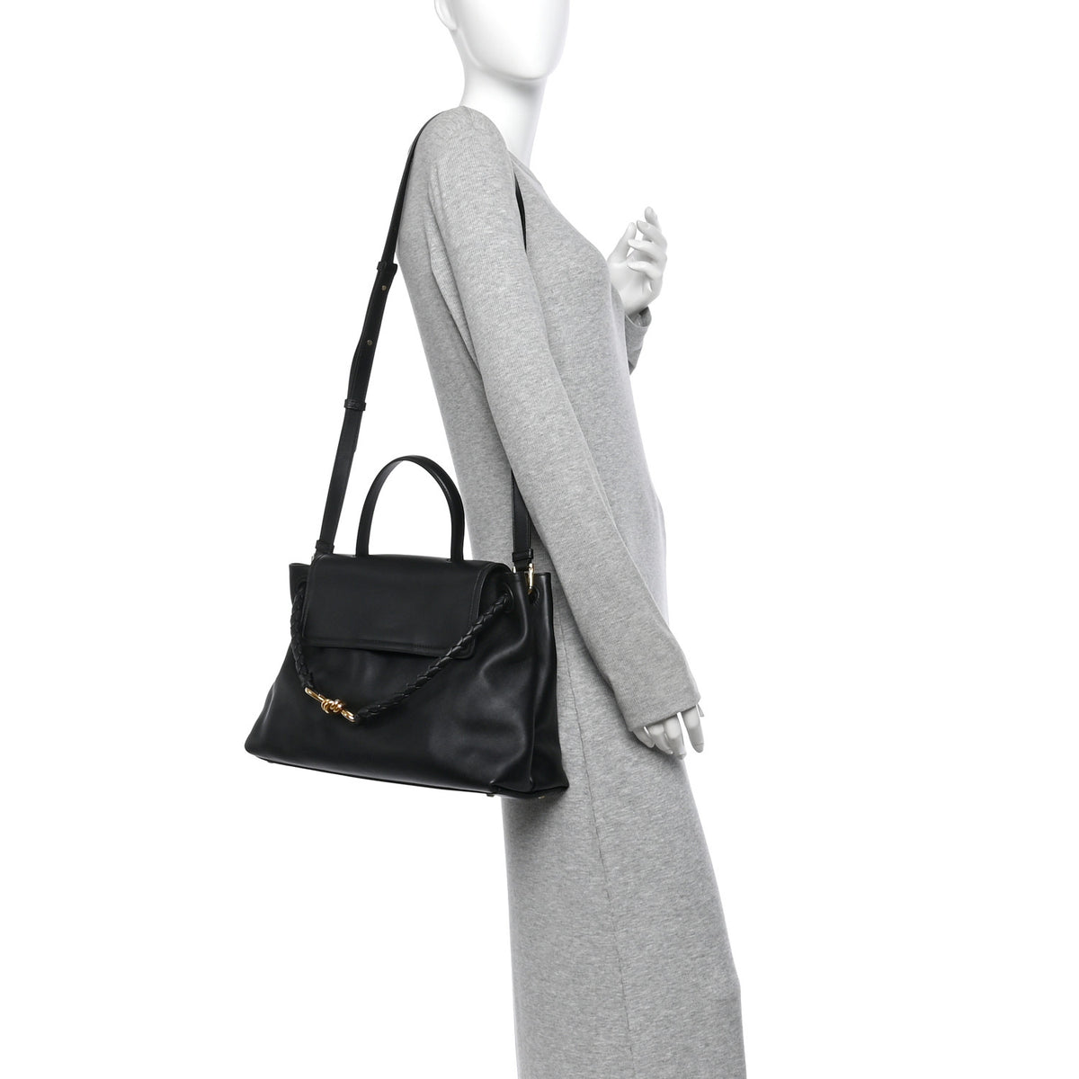Bottega Veneta Silky Calfskin Medium Ciao Ciao Black 2 of 10