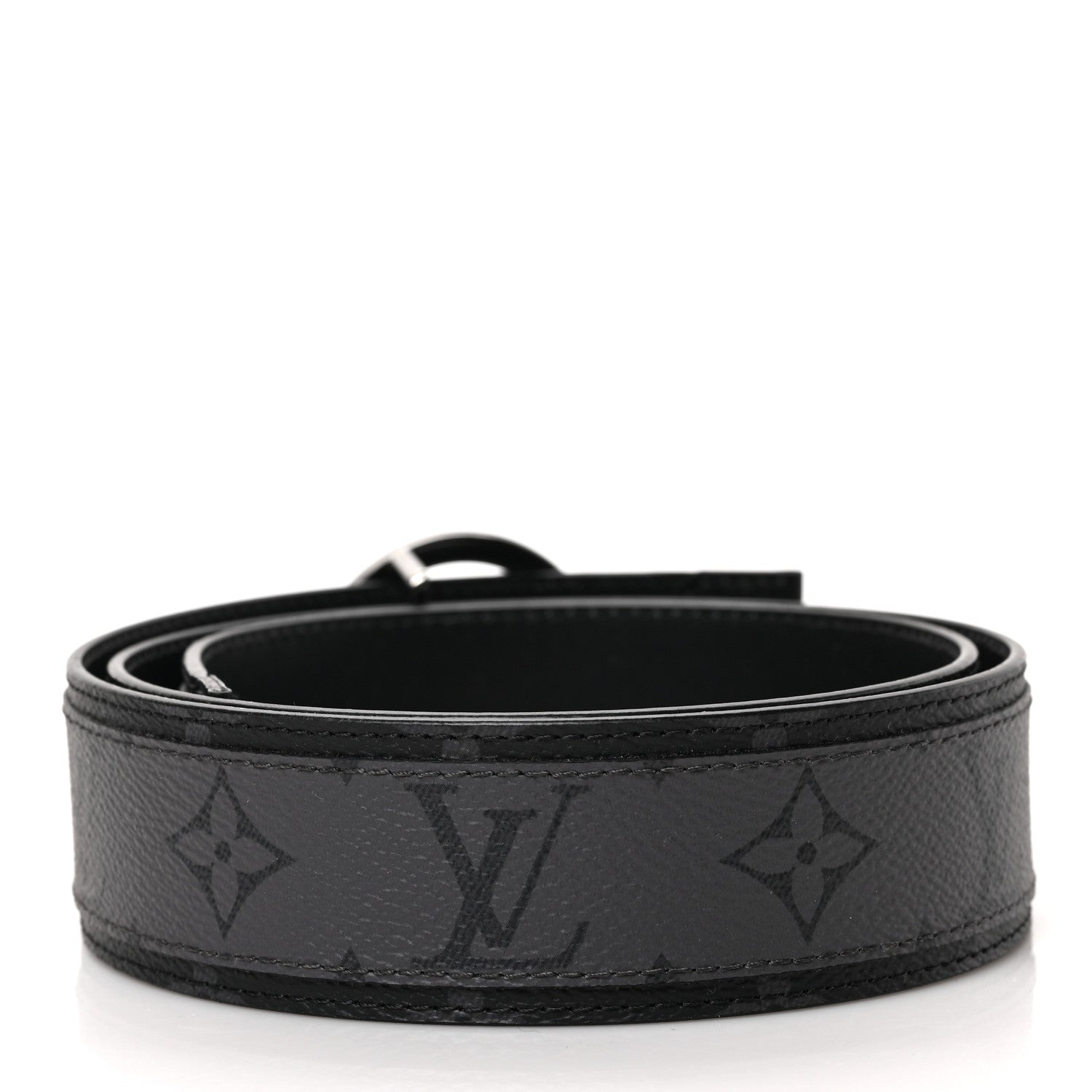 Louis Vuitton Calfskin Monogram Eclipse 40 mm LV Circle Belt 85 34 2 of 4
