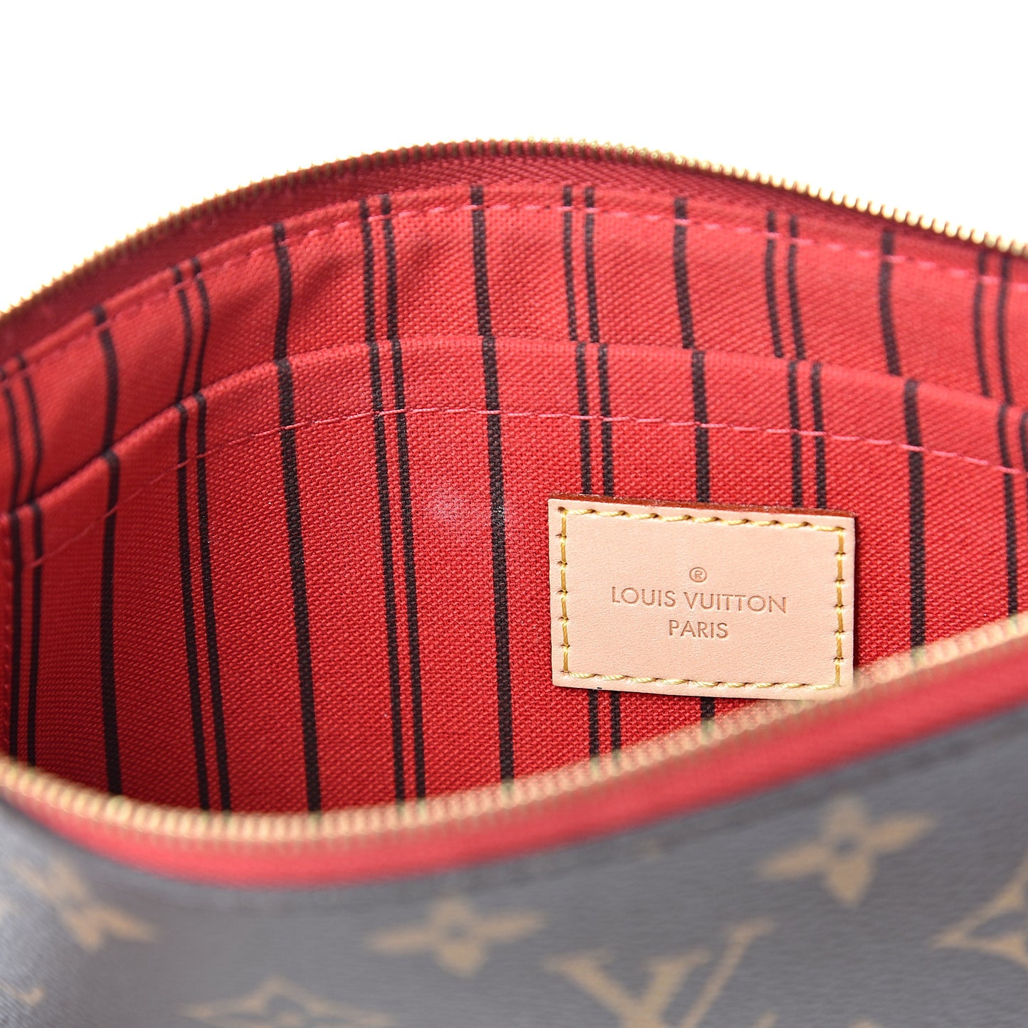 Monogram Neverfull MM GM Pochette Cherry