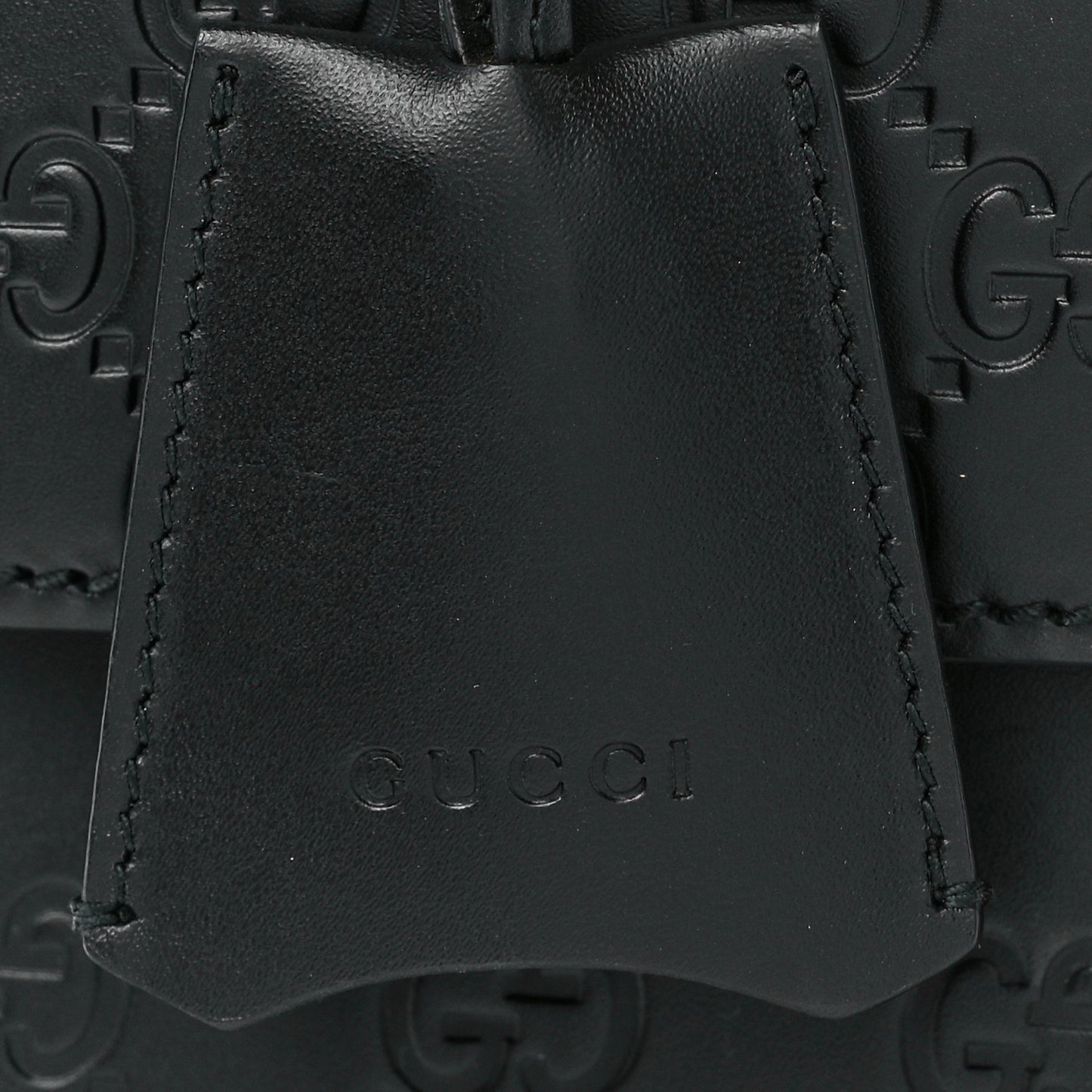 Guccissima Medium Padlock Shoulder Bag Black