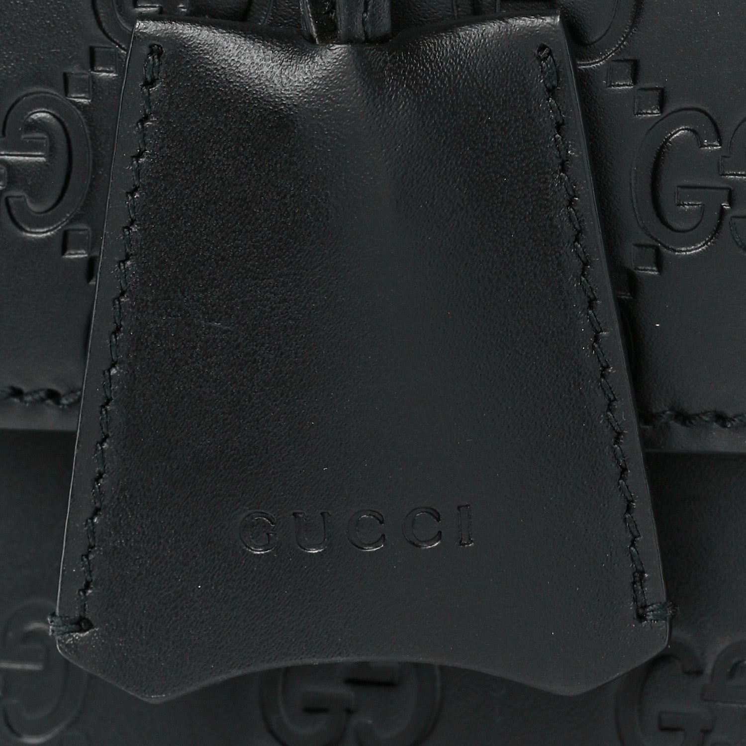 Gucci Guccissima Medium Padlock Shoulder Bag Black 9 of 13