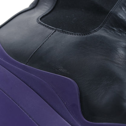Bottega Veneta Calfskin The Tire Chelsea Boots 38 Black Plum 12 of 13