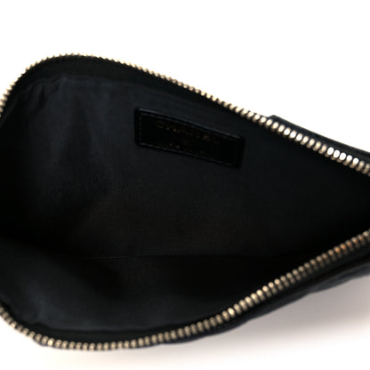 Chanel Caviar Camellia Embossed Classic Flat Wallet Pouch Black 5 of 8