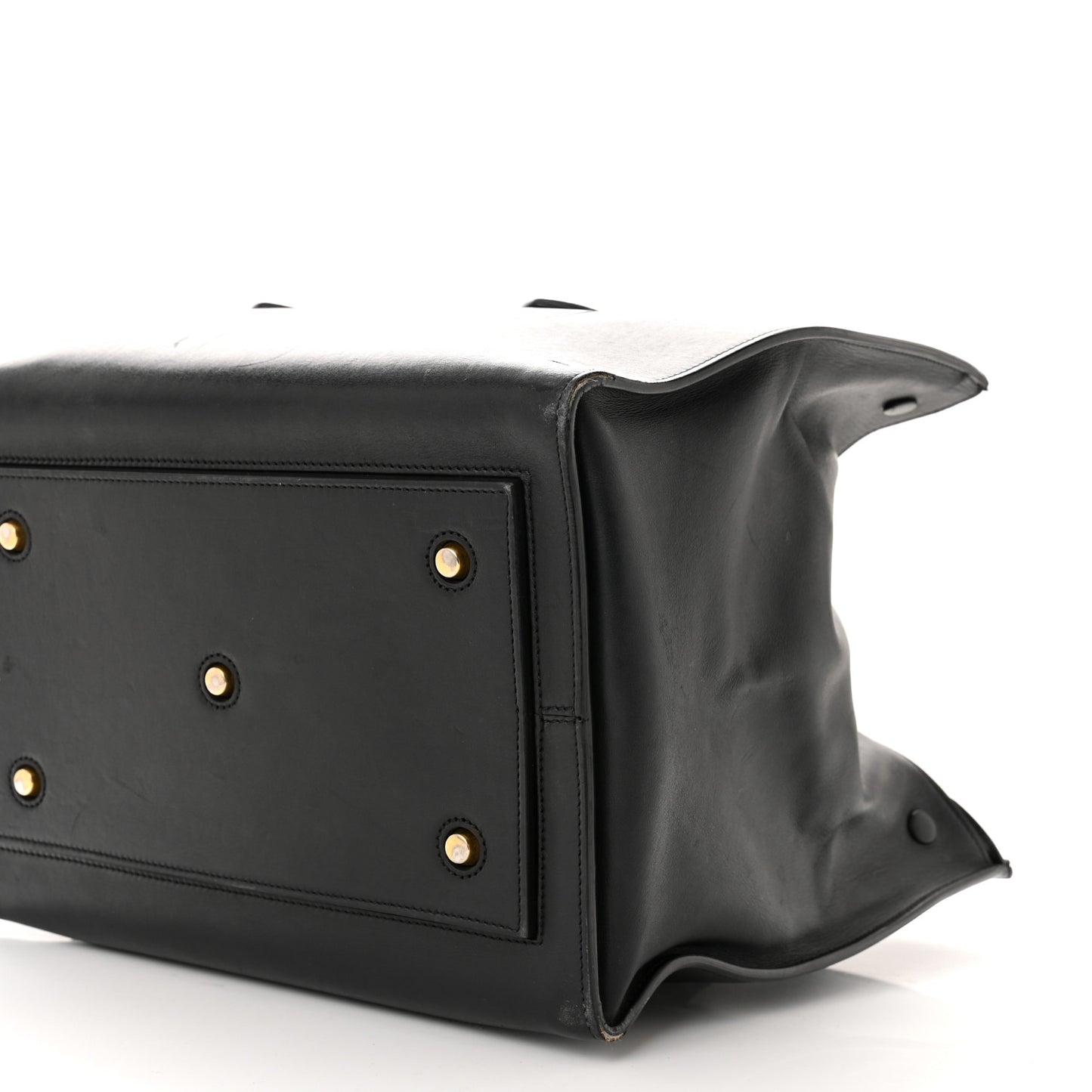 Natural Calfskin Medium Tie Knot Tote Black