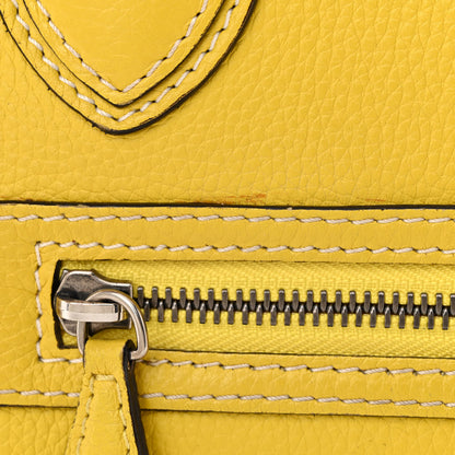 Celine Drummed Calfskin Micro Luggage Citron 17 of 18