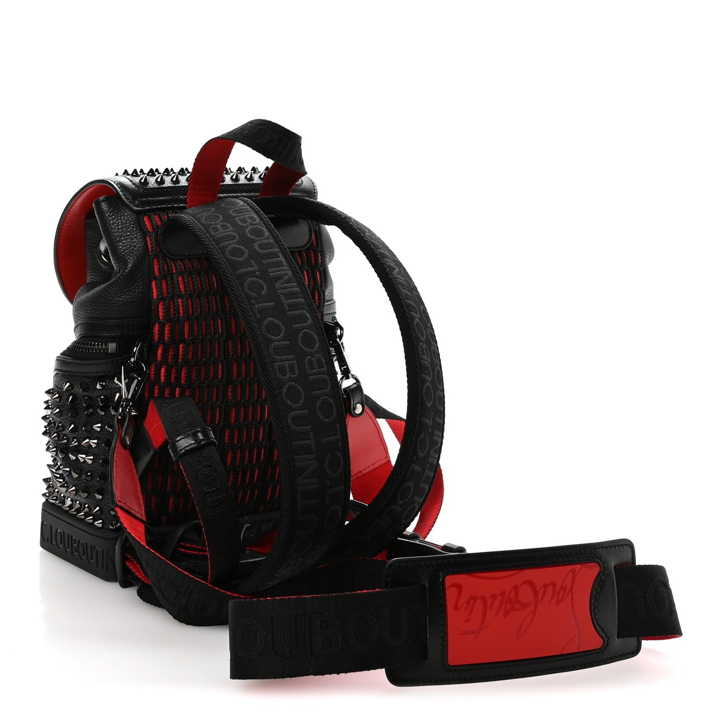 Christian Louboutin Calfskin Spiked Small Explorafunk Backpack Black 1864245 – FASHIONPHILE