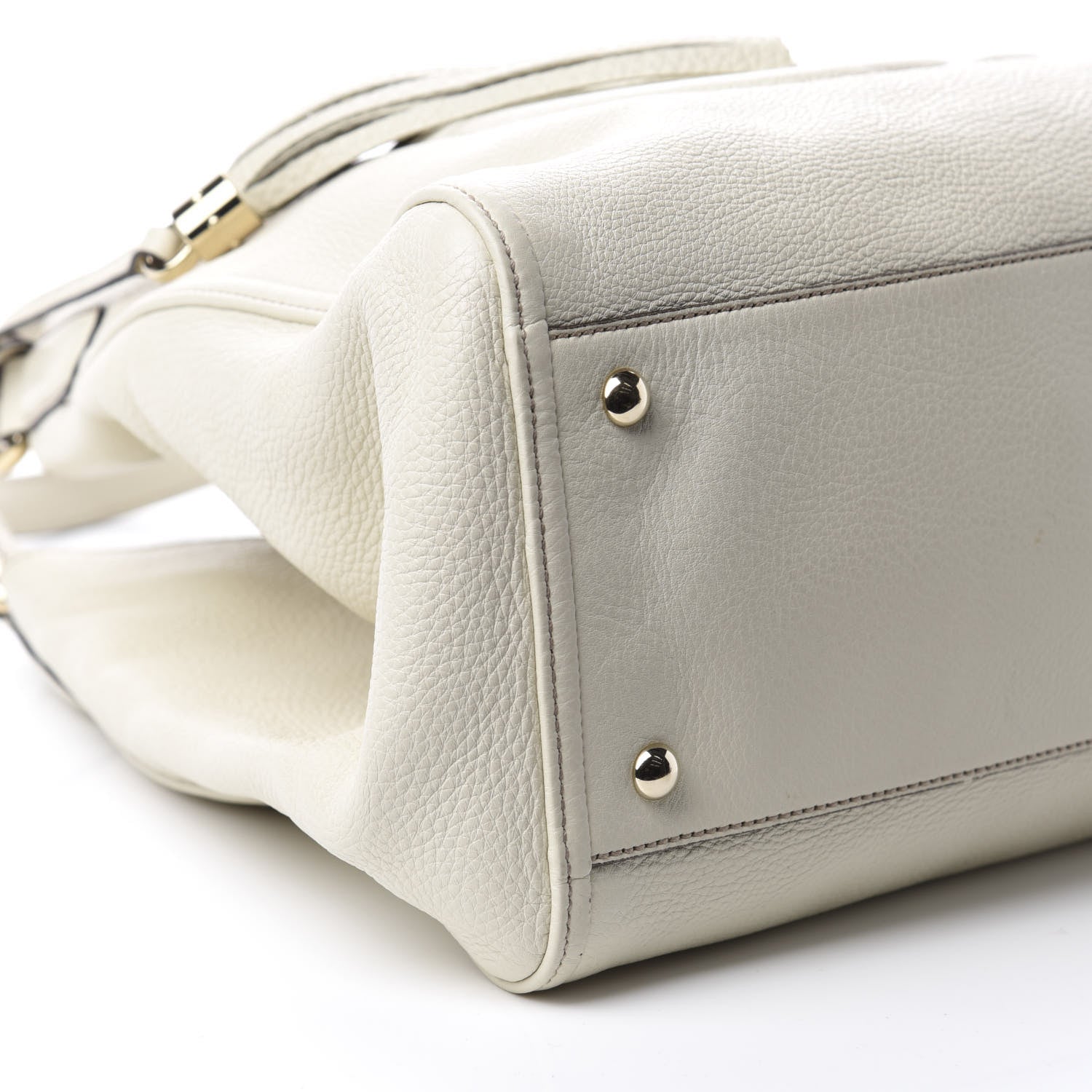 Gucci Pebbled Calfskin Medium Soho Shoulder Bag Off White 7 of 11