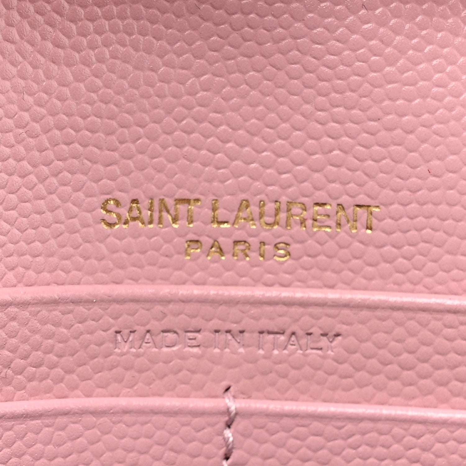 Saint Laurent Grain De Poudre Matelasse Chevron Monogram Chain Wallet Tender Pink 7 of 13