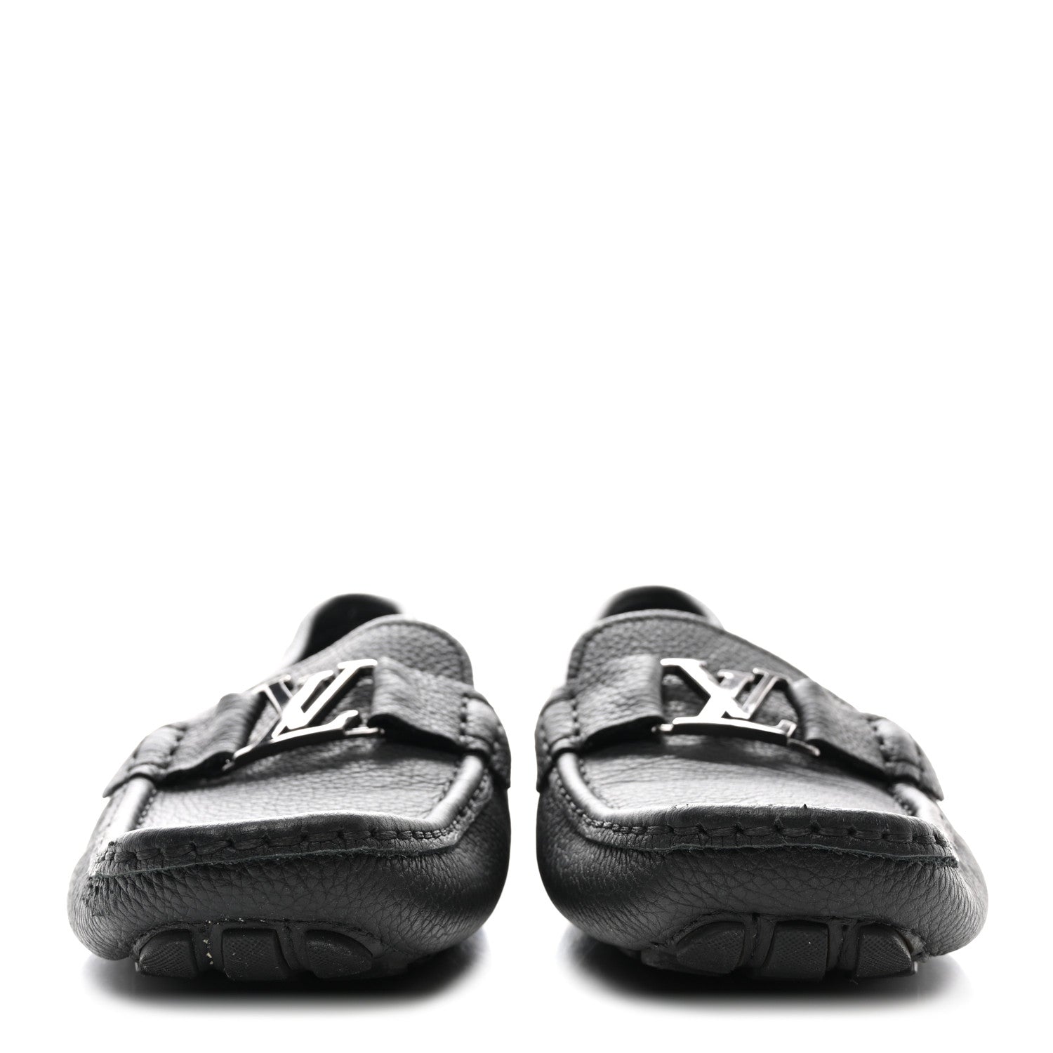 Louis Vuitton Taiga Mens Monte Carlo Car Shoe Moccasin Loafers 45 Black 2 of 11