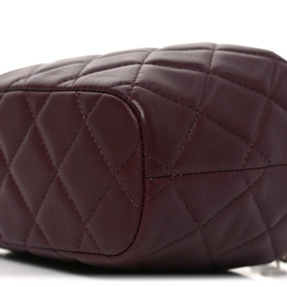 Chanel Lambskin Quilted Hobo Clutch With Chain Burgundy 19 of 21