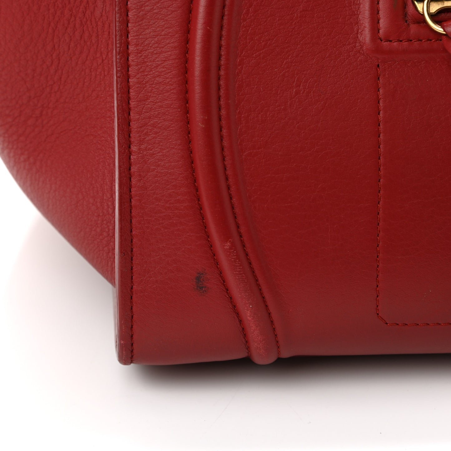 Baby Grained Calfskin Medium Phantom Luggage Carmin