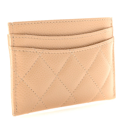Chanel Caviar Quilted Card Holder Beige 3 of 9