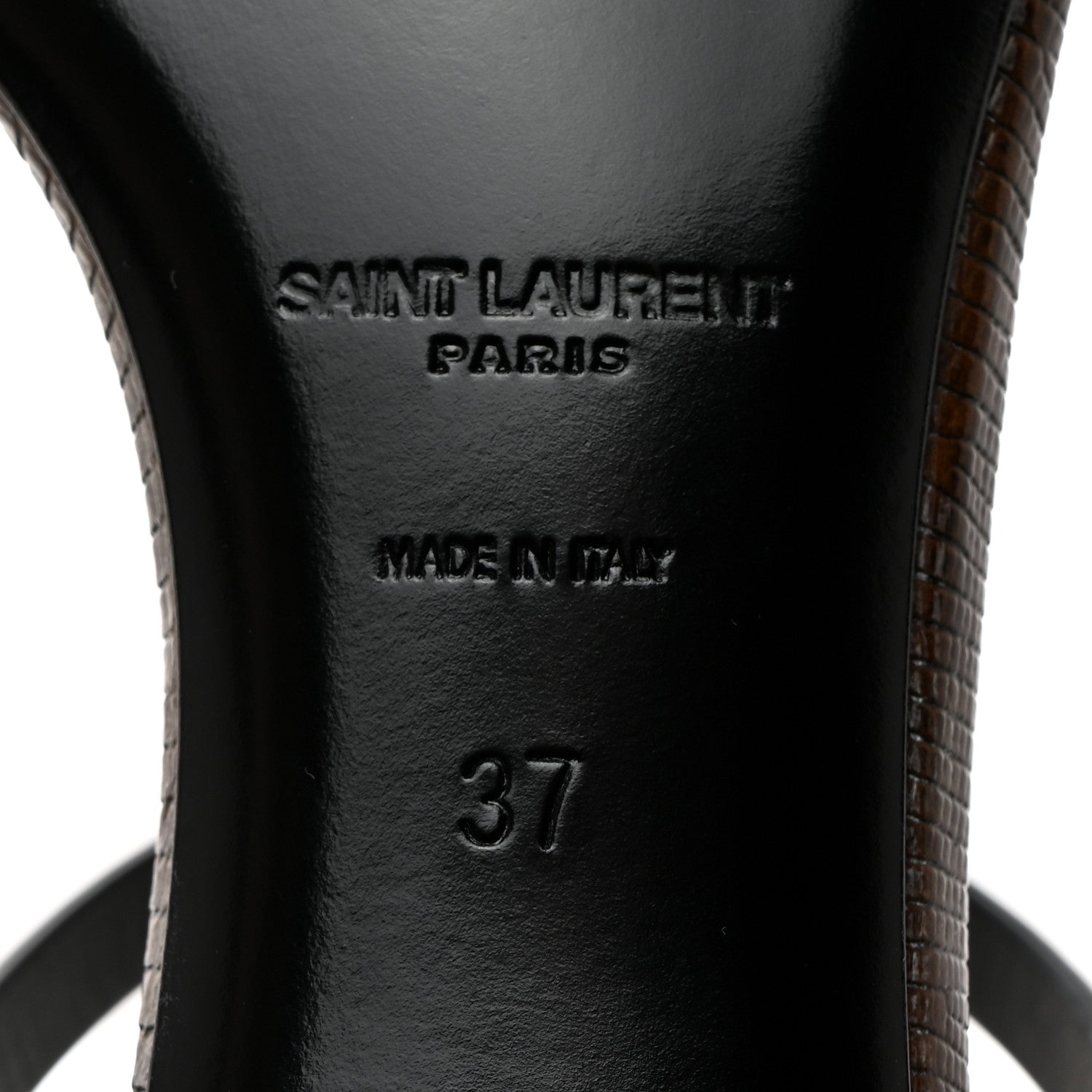 Saint Laurent Calfskin Cassandra 60 Sandals 37 Macadamia Brown 8 of 9