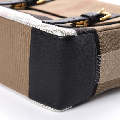 Burberry Canvas Mega Check Large Baildon Messenger Bag Black 7 of 11