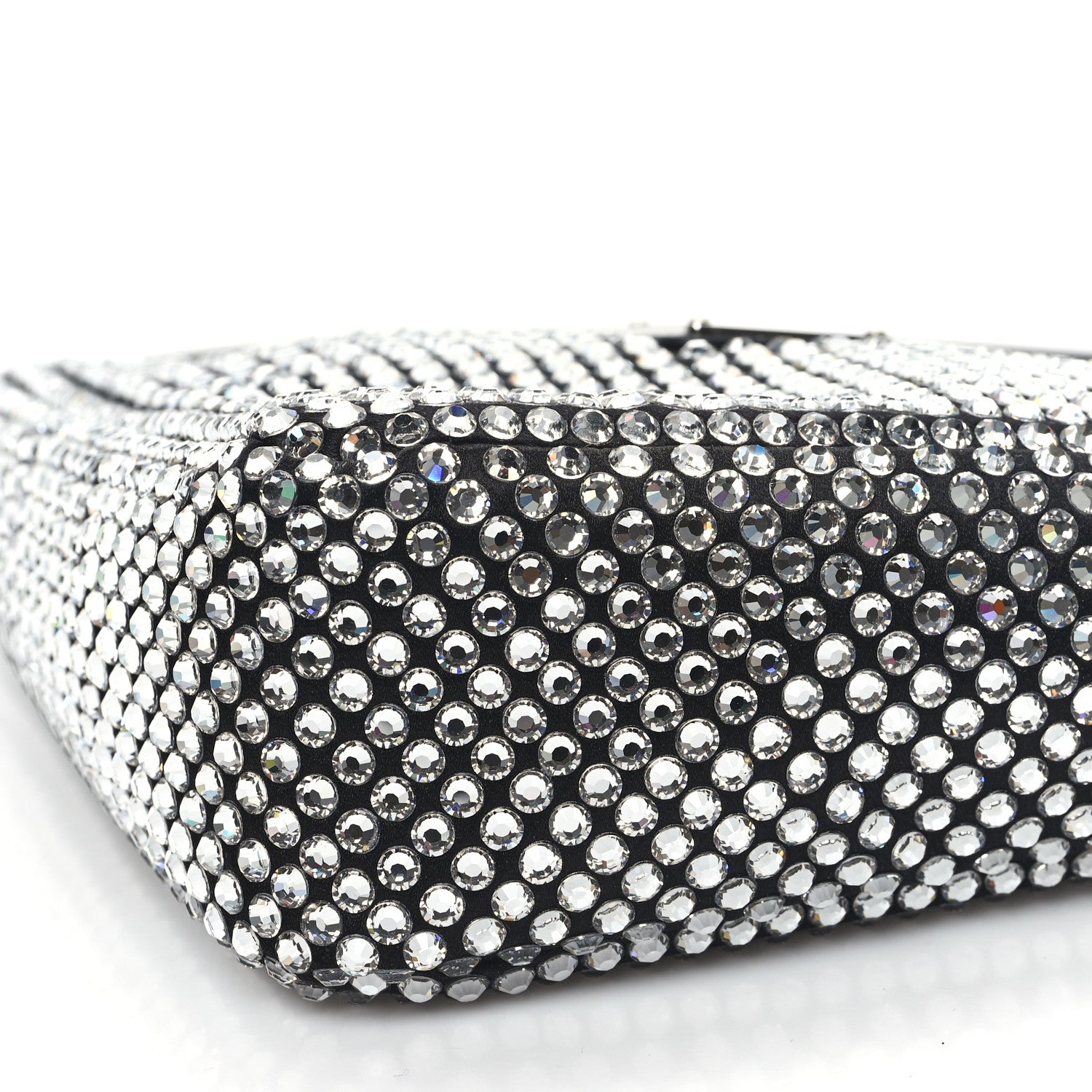 Prada Satin Crystal Triangle Pouch Cristal 9 of 9