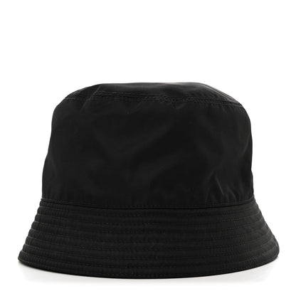 Prada Re-Nylon Metal Triangle Logo Mens Bucket Hat L Black 3 of 8