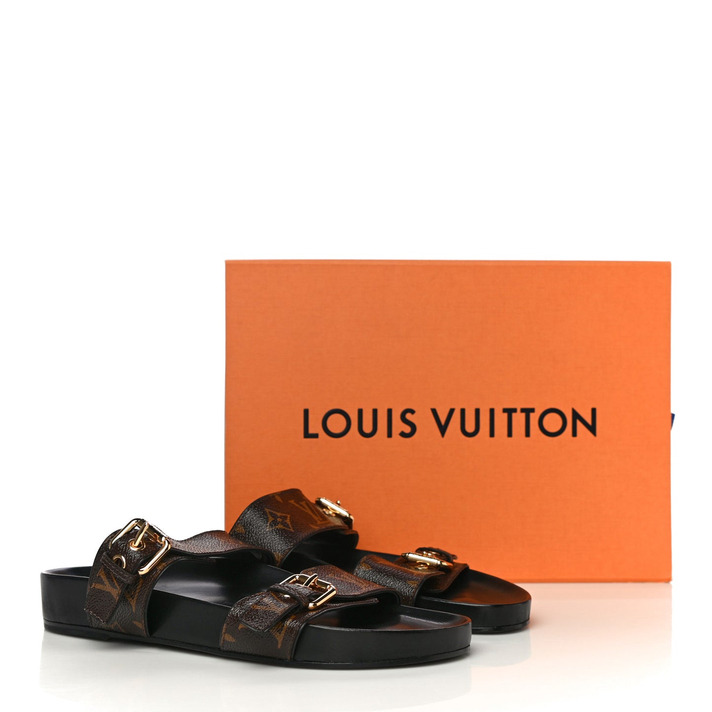 Monogram Bom Dia Mule Sandals 38 Black