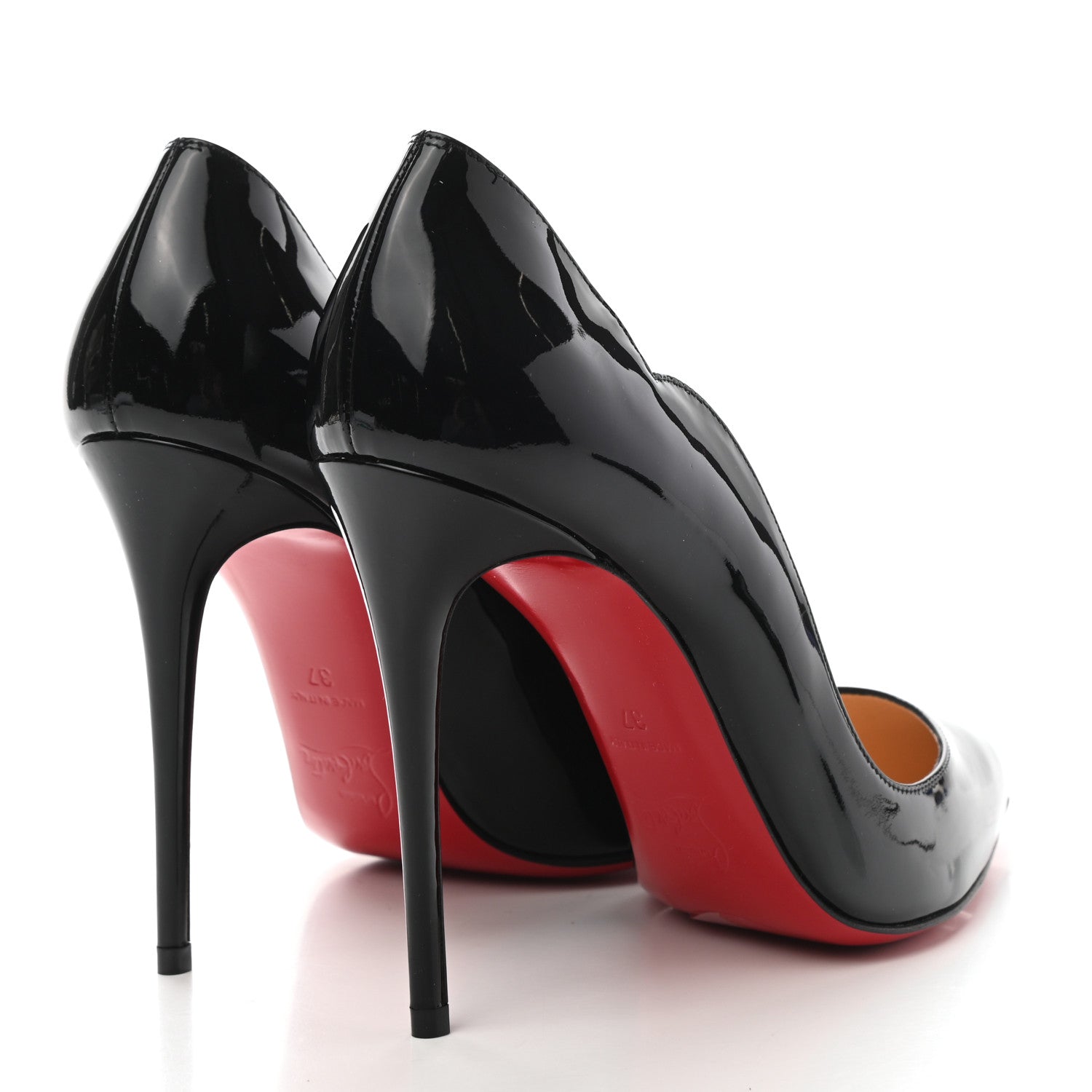 Christian Louboutin Patent Hot Chick 100 Pumps 37 Black 4 of 7