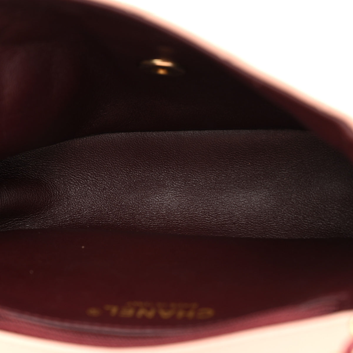 Chanel Lambskin Quilted Mini Two Tone Day Flap Pink Burgundy 5 of 15